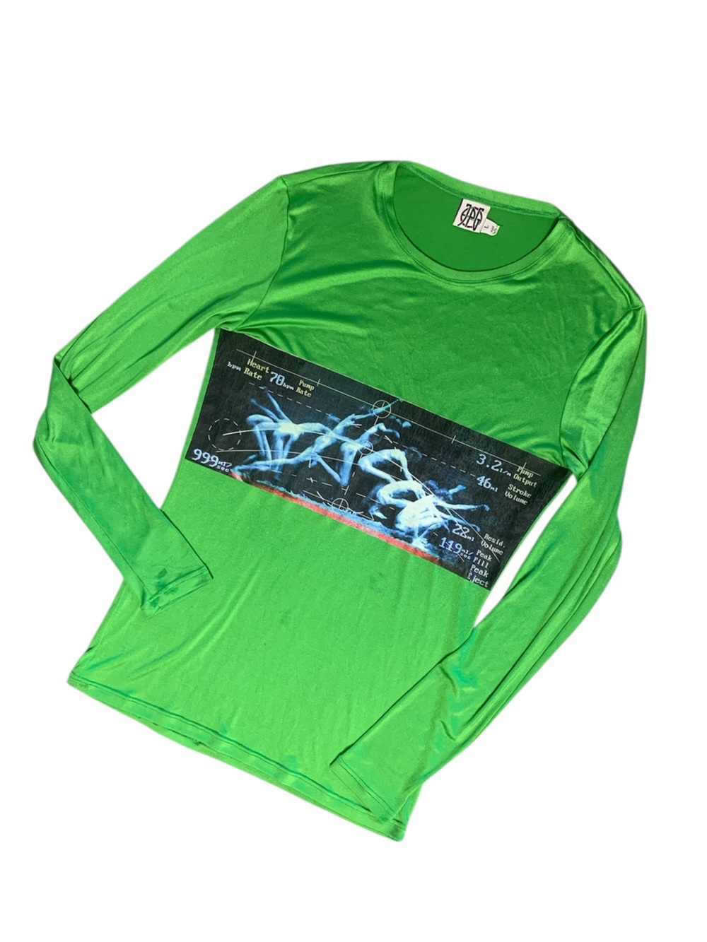 AW95 John Paul Gaultier | Cyber Sport | JPG | Green Sheer body suit top | archiv